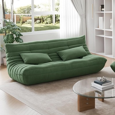 GustoWave Upholstered Loveseat Bean Bag Couch for Living Room, Bedroom, Apartment