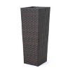 Okak Set of 2 Tall Wicker Planters Rattan Flower Pot 12x12x31.25 Inches and 9x9x23.62 Inches, Square Planters for Garden and Patio - 3 of 4