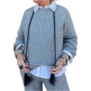 Women's Dabble Cable Knit Sweater - Dex - 1 of 4