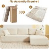 106" Modular Cloud Sectional Sofa - L-Shaped w/ Deep Seat & Corduroy Upholstery, No Assembly for Living Room/Bedroom - 4 of 4