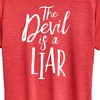 Women's - Instant Message - Devil Is A Liar Short Sleeve Graphic T-Shirt - 2 of 4