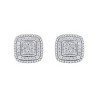 GILDED 1 ct t.w. Round Natural Diamond Studs Earrings in 925 Sterling Silver - 2 of 4