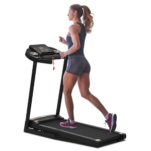 Soozier Treadmill Machine Electric Motorised Folding Running Machine 12 Preset Programs w/ LED Display Drink Holder & Phone Holder Perfect - 1 of 4