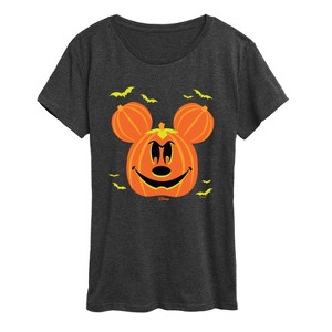 Women's - Disney - Pumpkin Mouse Short Sleeve Graphic T-Shirt - 1 of 4
