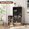 GustoWave Cat Litter Box Enclosure Furniture, 2 in 1 Hidden Double Cabinet Enclosed Litter Box with Ladder Wooden Cat Furniture - 4 of 4