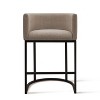 NEWLAYOUT Counter Height Bar Stools Set of 2, 24" Height Barstools for Dining Room, Upholstered Bar Chair for Kitchen Island - 4 of 4