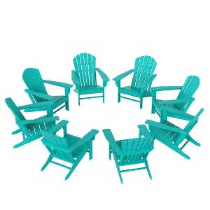 WestinTrends Dylan HDPE Outdoor Patio Adirondack Chair (Set of 8) - 1 of 4