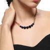 SOHI Women's Sapphire Blue Aurora Whisper Collar Necklace - 4 of 4