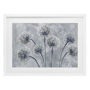 Stupell Industries Blue Onion Flowers Framed Print Under Glass - 1 of 4