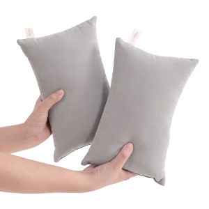2 Pack Microfiber Toddler Pillows, Soft Down Alternative Travel Pillows - NTBAY - 1 of 4