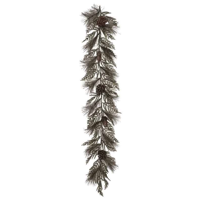 Transpac Artificial 60 in. Multicolor Christmas Relaxed Greenery Garland, 1 of 2