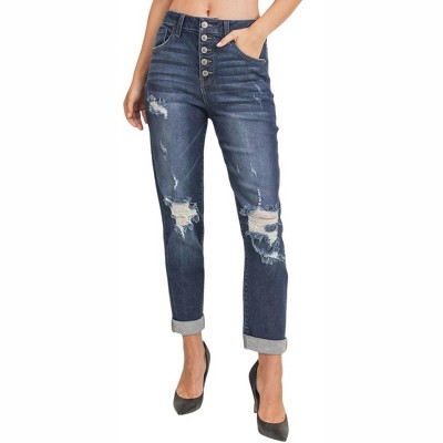 Women's High Rise Plus Mom Jeans - RISEN