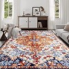 GlasFlength Rug Pads Vintage Bohemia Waterproof Extra Large Area Rugs Non-Slip Rug Pads Washable Rug for Room, Beige, 120"*96"*0.31" - 3 of 4