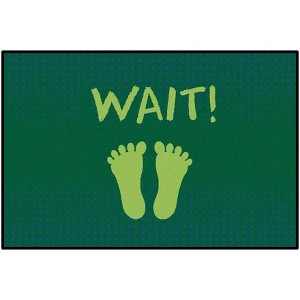 Carpets for Kids Stand & Wait Green Classrom Rug 3' x 4' 6" Rectangle - 1 of 4