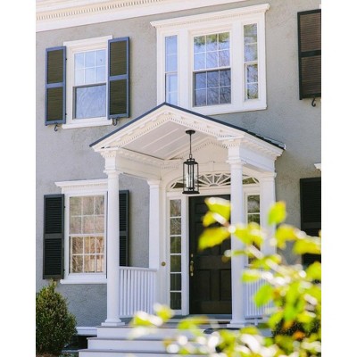 Aspen Matte Black Glass 4-Light Outdoor Pendant