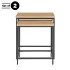 Alaterre Furniture Set of 2 Nesting Side Tables, Oak - 2 of 4