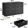 NicBex 6 Drawer Dresser for Bedroom,Modern Wide Storage Cabinet with Metal Handles & Metal Legs for Bedroom,Living Room - 3 of 4
