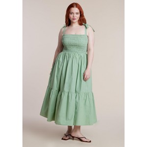 ELOQUII Smocked Bodice Maxi Dress - 26, Basil : Target