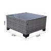 Gulches Beige All-Weather 7-Piece Gray PE Wicker Patio Conversation Set with  Cushions and coffee table - 4 of 4