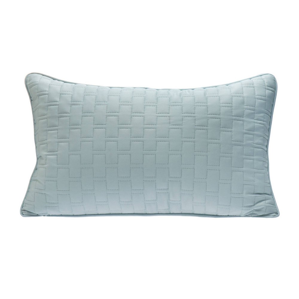 Photos - Pillow Melange Viscose from Bamboo Quilted Decorative Throw  Sky Blue - Bed
