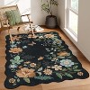 Lahome Machine Washable Floral Plant Floor Mat-Natural Bio-Printed Soft Rug for Living Room, Bedroom, or Entryway - 2 of 4