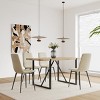 TopComfy Patio Seating Sets Dining Table and Modern Dining Chair Set Kitchen Table Set with Table for Dining Room, Beige, 42.13"*34.65"*7.09" - 3 of 4