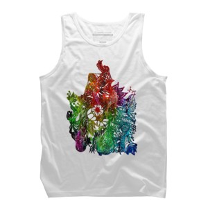 Adult Design By Humans Zen Botanical Rainbow Pride By EdgeWaresTank Top - 1 of 2