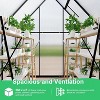 COMHOMA Greenhouse for Outdoors , Stronger Wind Protection and Roof Vent, Walk-in Large Aluminum Sun room Winter Proof, Black - 3 of 4