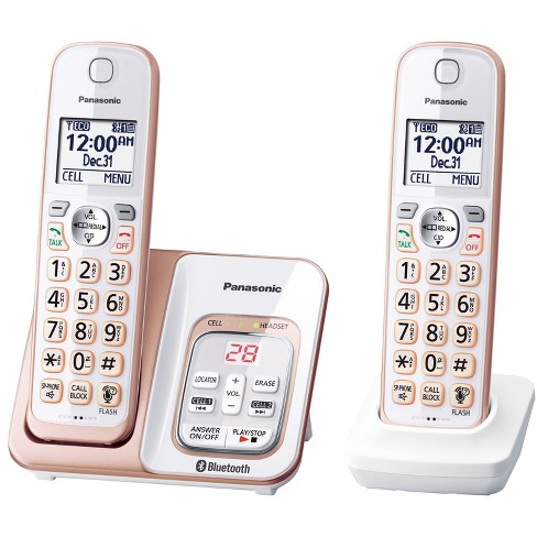 Panasonic 4 Handset Link2cell Cordless Phone System Via Bluetooth for sale online 