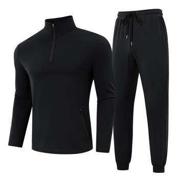 Men's Tracksuit Set 2 Piece Quarter Zip Casual Golf Jogging Suit Athletic Sports Sweatsuits Set