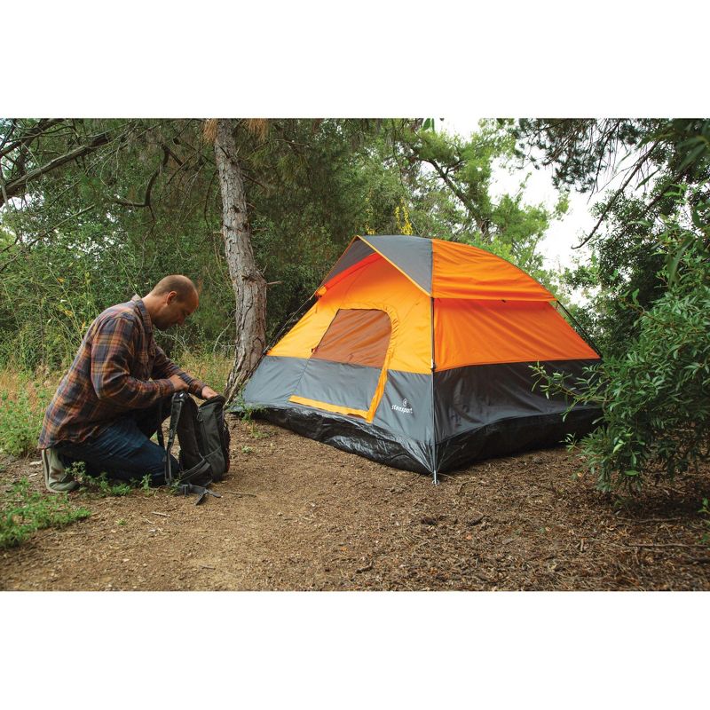 Stansport Adventure 2 Person Dome Tent Orange/Gray, 5 of 9