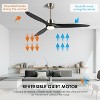 60"  Brushed Nickel Modern Ceiling Fan with Lights and Remote Integrated Led Light Ceiling Fan - 3 of 4