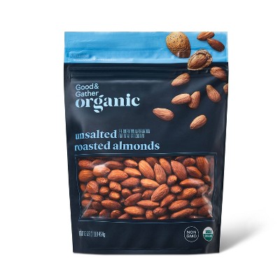 Organic Unsalted Roasted Almonds - 16oz - Good & Gather™