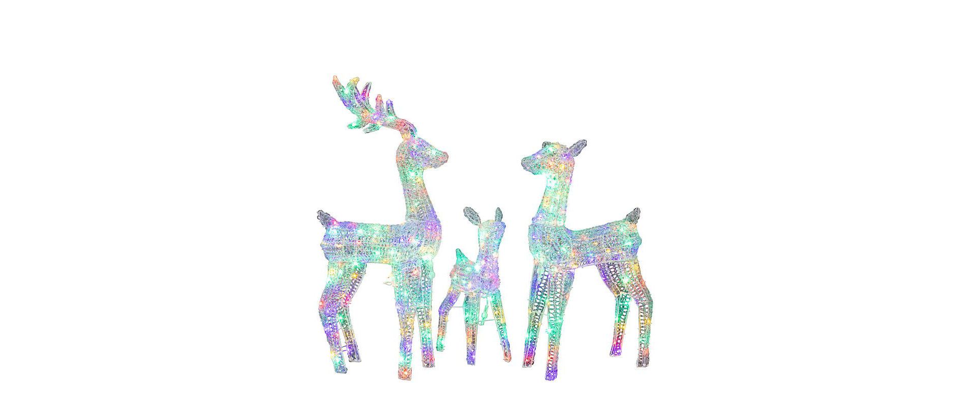 Karl Home 3-Piece Lighted Christmas Reindeer Family Set Outdoor Decorations