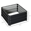 SEVOBAL Planters Raised Garden Bed with Legs Metal Planter Box 2 Piece Set for Outdoor Vegetables, Flowers, Herbs, Gray, 23.5"*23.5"*11.75" - 3 of 4