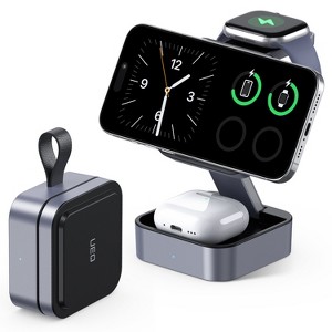 Waloo Compact Upright Magnetic 3-in-1 Wireless Charging Stand for iPhone, Apple Watch & AirPods - 1 of 4