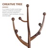 Bekrvio Coat Rack Freestanding Wood Tree Rack with 8 Hooks, Light Walnut Brown - 4 of 4