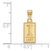 Black Bow Jewelry 14k Yellow Gold Illinois Fighting Illini NCAA Small Pendant - 2 of 3