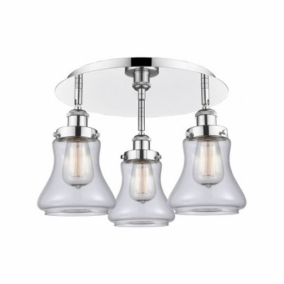 Bellmont - 3 Light Flush Mount In Art Deco Style-9.75 Inches Tall and 17.75 Inches Wide