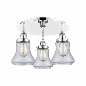 Bellmont - 3 Light Flush Mount In Art Deco Style-9.75 Inches Tall and 17.75 Inches Wide - 1 of 1