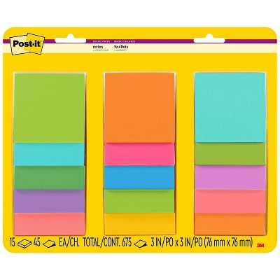 Post-it Super Sticky Notes 3 x 3 Miami 654-15SSMULTI2