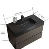 NicBex Floating Bathroom Vanity with Sink,Bathroom Sink Vanity with 2 Drawers,35.8 inch Bathroom Sink Cabinet without Drain and Faucet,Pre-assembled - 3 of 4