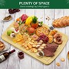 Large Bamboo Cutting Boards for Kitchen, with Deep Juice Groove and Handle, Chopping Board Stove Top Cover for Meat, Vegetables, Fruits - 4 of 4