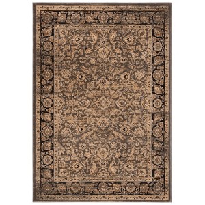 Vintage VTG576 Power Loomed Area Rug Taupe / Black 4' X 5'-7" - Safavieh. - 1 of 4