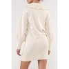 August Sky Women's Half Zip Oversized Collar Sweater Dress - image 2 of 4