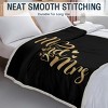Boersma Soft Throw Blanket - Lightweight & Cozy Romantic Alphabet Design for Bed, Couch, or Sofa, 50x60 Inches, Black - 4 of 4