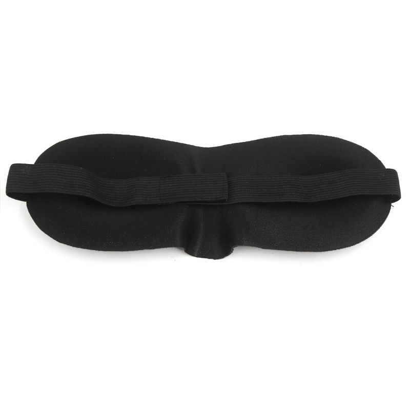Unique Bargains 3D Soft Padded Sleep Rest Relax Sleeping Blindfold Eye Masks Black 8.5 x 3.4 x 2.8" 1 Pc, 1 of 6