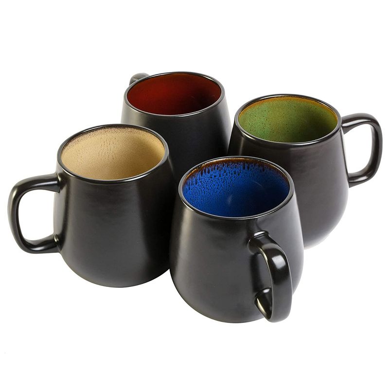 Gibson Home Soho Cafe 4 Piece 20 Ounce Stoneware Mug Set in Assorted Colors, 1 of 8