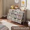 Fluted Dresser with 6 Deep Drawers, 47.2" Tall Chest of Drawers with Faux Marble Top - 3 of 4