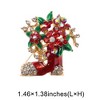 Unique Bargains Christmas Brooches YNCP3409 Christmas Stocking Alloy Dripping Wax Red 1.46"x1.38" 1 Pc - 3 of 4